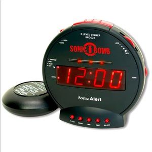 Sonic Bomb Dual Extra Loud Alarm Clock Bed Shaker